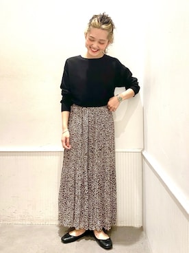 「スタッフセンバツ」｜「アイテム（バレエシューズ）」を使った、kaninapさん（レディース・155cm）の秋コーディネート