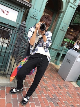 「Desigual（デシグアル）のアイテム（バッグ）」を使った、りゅーま。さん（メンズ・163cm）の秋コーディネート