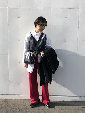 「URBAN RESEARCH（アーバンリサーチ）のアイテム（チェスターコート）」を使った、nichikaさん（レディース・164cm）の冬コーディネート
