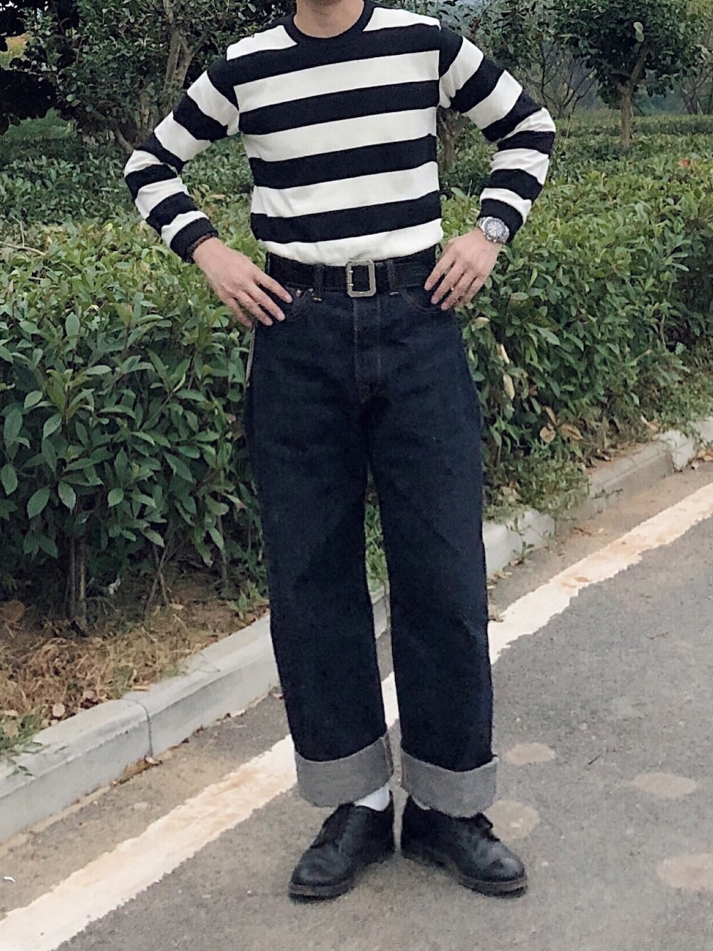 「At Last&Coのアイテム（デニムパンツ、ブルー系）」を使った、CoolKidsCantDieさん（メンズ・175cm）の秋コーディネートの1枚目の写真