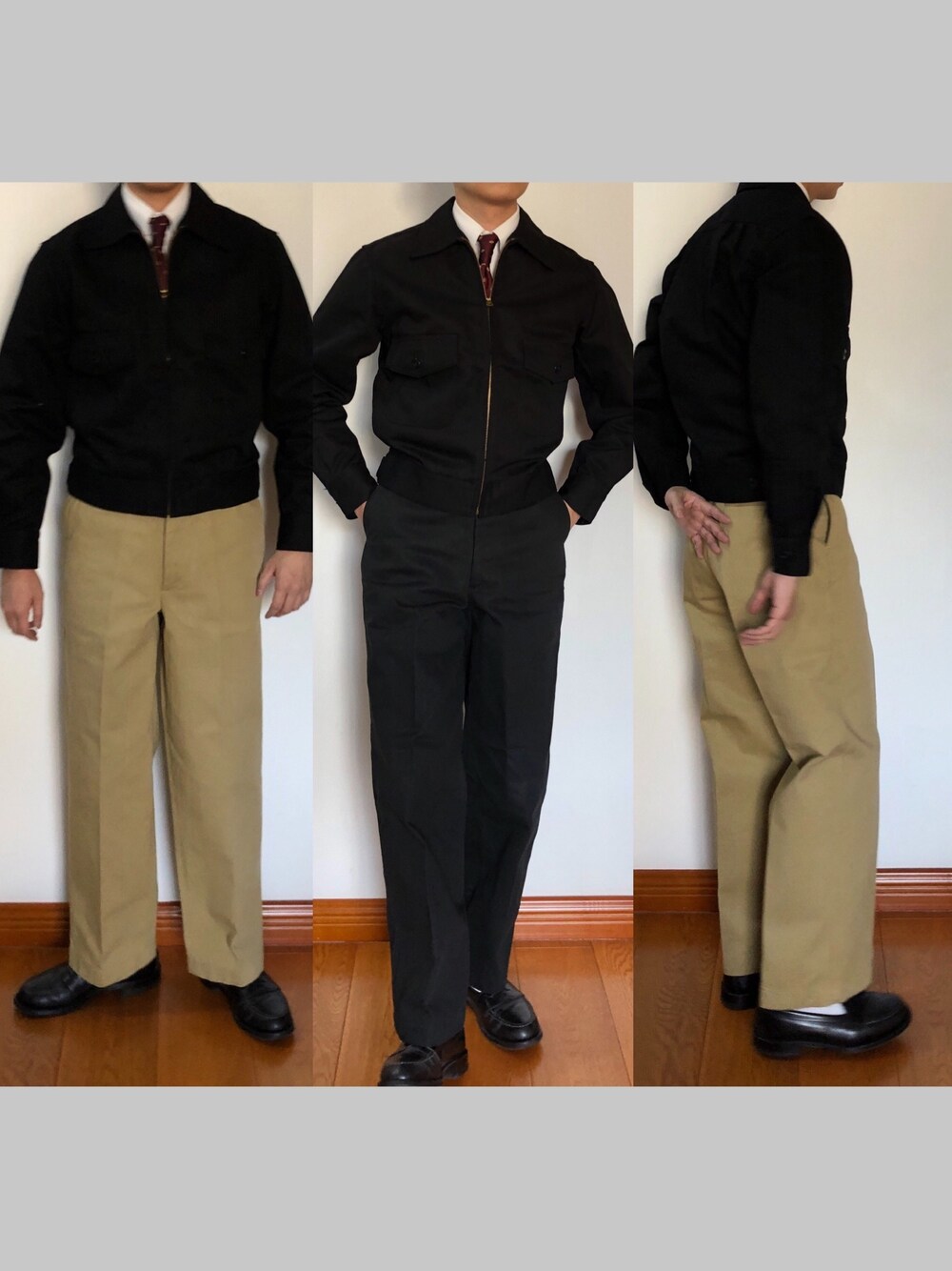 「At Last&Coのアイテム（チノパンツ、ベージュ系）」を使った、CoolKidsCantDieさん（メンズ・175cm）の秋コーディネートの1枚目の写真