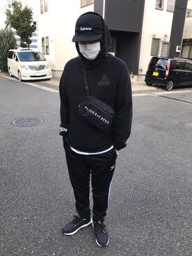 「places+faces」｜「アイテム（帽子）」を使った、h.hさん（メンズ・174cm）の冬コーディネート