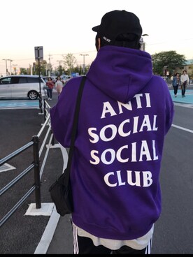 ANTI SOCIAL SOCIAL CLUB パーカー パープル