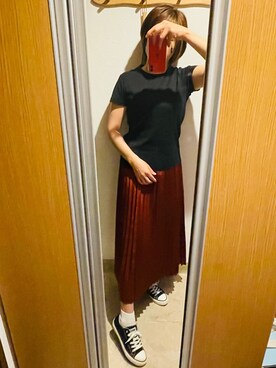「プリーツスカートコーデ」｜nanaさん（レディース・160cm）の春コーディネート