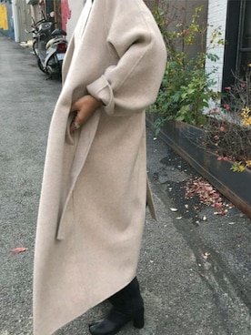 「LOVE」｜「アイテム（その他アウター）」を使った、emmaさん（レディース・157cm）の冬コーディネート