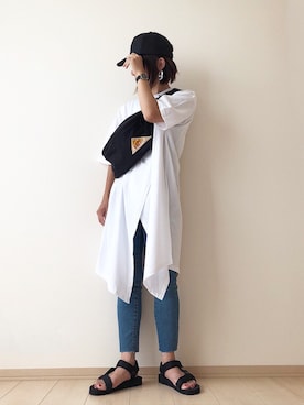 「CANMART（キャンマート）のアイテム」を使った、nm73さん（レディース・150cm）の夏コーディネート