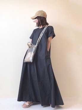 「titivate（ティティベイト）のﾌﾚｱﾏｷｼﾜﾝﾋﾟｰｽ（ワンピース）」を使った、nm73さん（レディース・150cm）の夏コーディネート