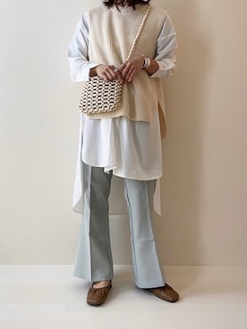 「mayblue（メイブルー）のアイテム」を使った、nm73さん（レディース・150cm）の春コーディネート