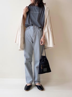 「mayblue（メイブルー）のアイテム」を使った、nm73さん（レディース・150cm）の春コーディネート