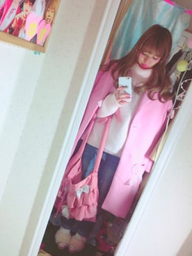 「Swankiss（スワンキス）のアイテム（ジャケット/アウター）」を使った、ゆっすぅ🐻さん（レディース・154cm）の冬コーディネート