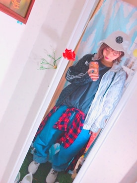 「BLUE WAY（ブルーウェイ）のアイテム（パンツ）」を使った、ゆっすぅ🐻さん（レディース・154cm）の夏コーディネート