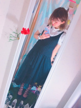 「アシメ」｜「アイテム（アナログ腕時計）」を使った、ゆっすぅ🐻さん（レディース・154cm）の夏コーディネート