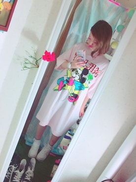 「WC（ダブル シー）のアイテム（スニーカー）」を使った、ゆっすぅ🐻さん（レディース・154cm）の夏コーディネート