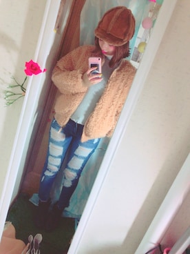 「salut!（サリュ!）のアイテム（帽子）」を使った、ゆっすぅ🐻さん（レディース・154cm）の秋コーディネート