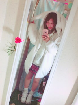 「WC（ダブル シー）のアイテム（スニーカー）」を使った、ゆっすぅ🐻さん（レディース・154cm）の冬コーディネート