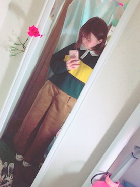 「ラガーシャツ」｜ゆっすぅ🐻さん（レディース・154cm）の冬コーディネート