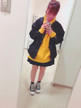 「ストリート服が好き」｜「アイテム（ブルゾン）」を使った、ゆっすぅ🐻さん（レディース・154cm）の秋コーディネート