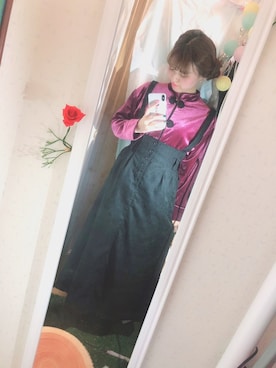 「WC（ダブル シー）のアイテム（カーディガン/ボレロ）」を使った、ゆっすぅ🐻さん（レディース・154cm）の冬コーディネート