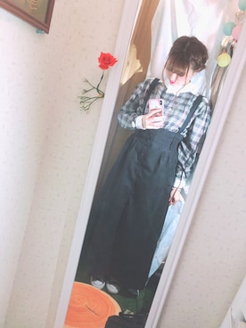 「ダブルボタン」｜「アイテム（腕時計）」を使った、ゆっすぅ🐻さん（レディース・154cm）の冬コーディネート