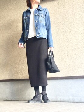 「CONVERSE（コンバース）のCONVERSE CVS ALL STAR HI（スニーカー）」を使った、MAYU.HASさん（レディース・157cm）の冬コーディネート