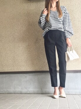 「NETSTAR（ネットスター）のアイテム（シャツ/ブラウス）」を使った、MAYU.HASさん（レディース・157cm）の夏コーディネート