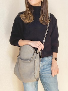 「Daniel Wellington（ダニエルウェリントン）の販売終了クラシックペティット アッシュフィールド32mm（アナログ腕時計）」を使った、MAYU.HASさん（レディース・157cm）の冬コーディネート