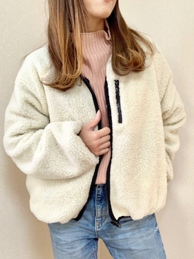 「アイテム（ブルゾン）」を使った、MAYU.HASさん（レディース・157cm・30代）の冬コーディネート