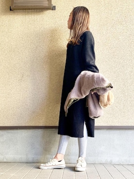 「アイテム（ブルゾン）」を使った、MAYU.HASさん（レディース・157cm・30代）の冬コーディネート