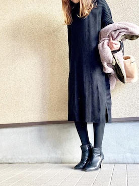 「アイテム（ブルゾン）」を使った、MAYU.HASさん（レディース・157cm・30代）の冬コーディネート