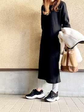 「アイテム（ブルゾン）」を使った、MAYU.HASさん（レディース・157cm・30代）の冬コーディネート