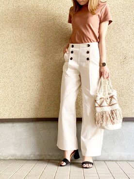 「Daniel Wellington（ダニエルウェリントン）の販売終了クラシックペティット アッシュフィールド32mm（アナログ腕時計）」を使った、MAYU.HASさん（レディース・157cm）の春コーディネート