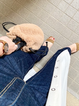 「Daniel Wellington（ダニエルウェリントン）の販売終了クラシックペティット アッシュフィールド32mm（アナログ腕時計）」を使った、MAYU.HASさん（レディース・157cm）の夏コーディネート