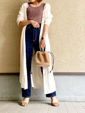 「Daniel Wellington（ダニエルウェリントン）の販売終了クラシックペティット アッシュフィールド32mm（アナログ腕時計）」を使った、MAYU.HASさん（レディース・157cm）の夏コーディネート