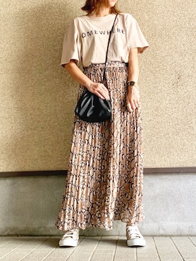 「Daniel Wellington（ダニエルウェリントン）の販売終了クラシックペティット アッシュフィールド32mm（アナログ腕時計）」を使った、MAYU.HASさん（レディース・157cm）の秋コーディネート