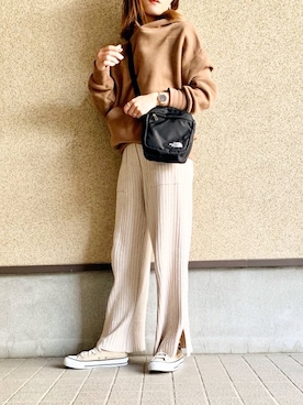 「Daniel Wellington（ダニエルウェリントン）の販売終了クラシックペティット アッシュフィールド32mm（アナログ腕時計）」を使った、MAYU.HASさん（レディース・157cm）の秋コーディネート