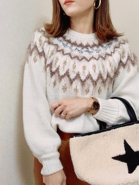 「Daniel Wellington（ダニエルウェリントン）の販売終了クラシックペティット アッシュフィールド32mm（アナログ腕時計）」を使った、MAYU.HASさん（レディース・157cm）の冬コーディネート