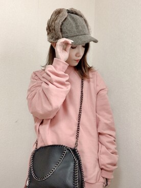 「アイテム（スウェット）」を使った、MAYU.HASさん（レディース・157cm・30代）の冬コーディネート