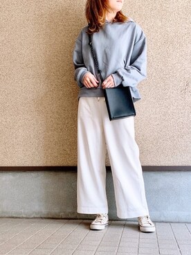 「reca（レカ）のアイテム（パーカー）」を使った、MAYU.HASさん（レディース・157cm）の春コーディネート