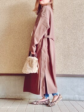 「rectangle（レクタングル）のアイテム（チェスターコート）」を使った、MAYU.HASさん（レディース・157cm）の秋コーディネート