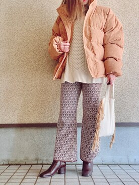 「SONA（ソナ）のアイテム（ジャケット/アウター）」を使った、MAYU.HASさん（レディース・157cm）の冬コーディネート
