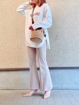 「mayblue（メイブルー）のアイテム」を使った、MAYU.HASさん（レディース・157cm）の春コーディネート