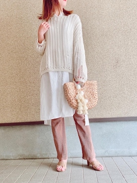 「reca（レカ）のアイテム（レギンス/スパッツ）」を使った、MAYU.HASさん（レディース・157cm）の春コーディネート