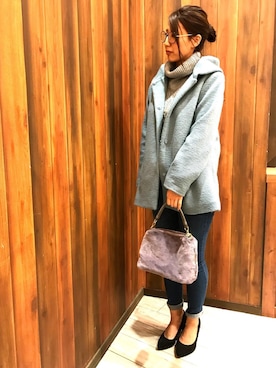 「ドレスキップ」｜「アイテム（その他アウター）」を使った、浜北まおさん（レディース・167cm）の秋コーディネート
