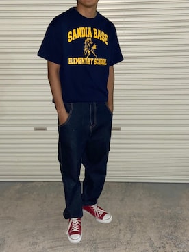 「PF-FLYERS（ピーエフフライヤーズ）のアイテム」を使った、Clachicさん（メンズ・176cm）の夏コーディネート