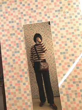 「アイテム（その他トップス、ブラウン系）」を使った、咸蛋超人5661さん（レディース・165cm）の冬コーディネート