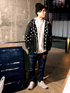 「FRAPBOIS（フラボア）のアイテム（ジャケット/アウター）」を使った、kimuさん（メンズ・171cm）の秋コーディネート