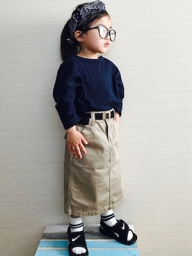 「BNT（ビーエヌティー　　）のアイテム」を使った、NONSUKEさん（キッズ・90cm）の春コーディネート