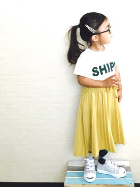 「こども ビームス（コドモビームス）のアイテム（スリッポン）」を使った、NONSUKEさん（キッズ・100cm）の夏コーディネート