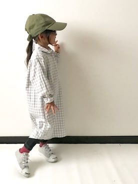 「こども ビームス（コドモビームス）のアイテム（スリッポン）」を使った、NONSUKEさん（キッズ・100cm）の夏コーディネート