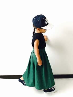 「こども ビームス（コドモビームス）のアイテム（スリッポン）」を使った、NONSUKEさん（キッズ・100cm）の夏コーディネート